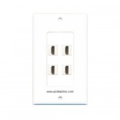 Placa Tapa 4 HDMI 4k en ABS